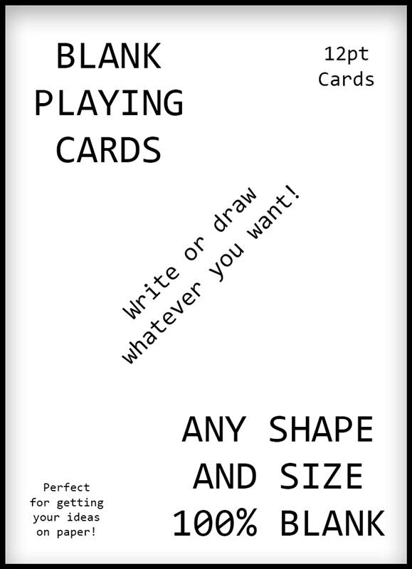 Blank Playing Cards – Print On Demand